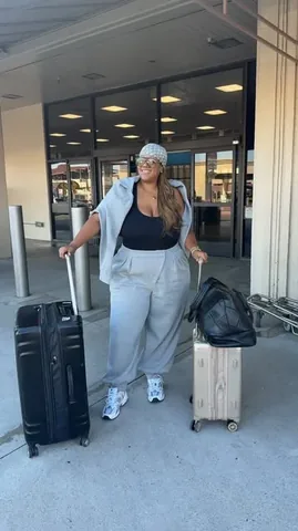 mskristine Instagram post about London travel and outfit