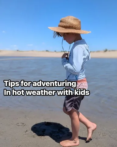 mtnmamatales Instagram post about Outdoor safety in heat