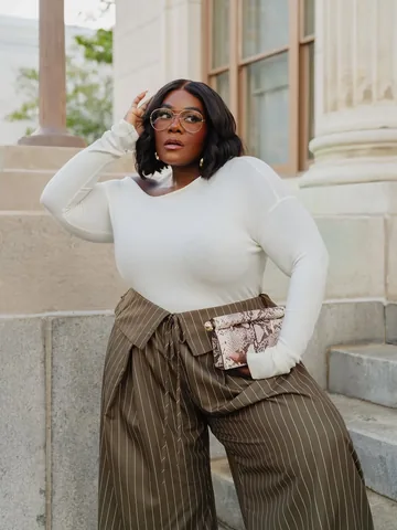 musingsofacurvylady Instagram post about Fashion outfit styling