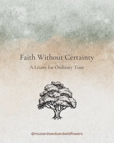 mustardseedsandwildflowers Instagram post about Faith in Ordinary Time