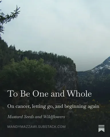 mustardseedsandwildflowers Instagram post about Cancer treatment and beginning again
