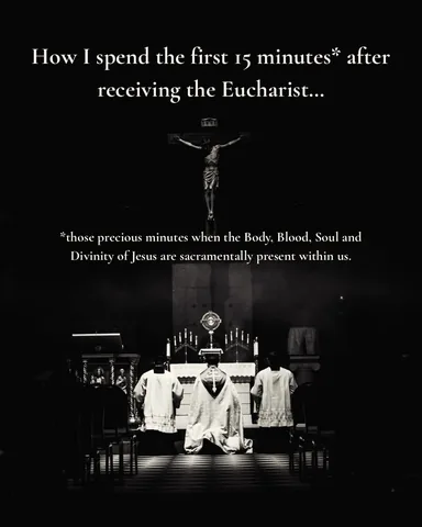 mustardseedsandwildflowers Instagram post about Eucharistic prayer