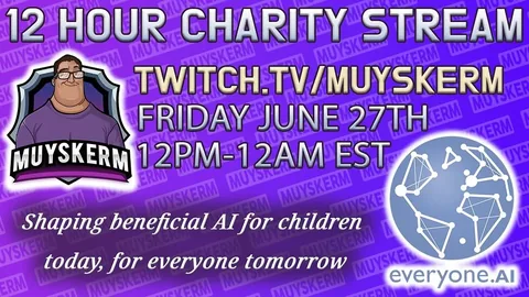 muyskerm Instagram post about Charity livestream announcement
