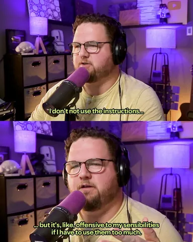 muyskerm Instagram post about Distractible podcast humor