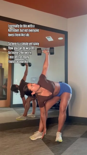 mytrainercarmen Instagram post about Dumbbell workout flows