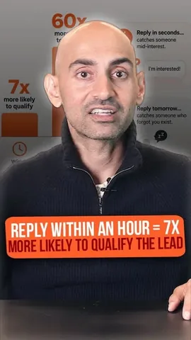 neilpatel Instagram post about Lead response speed