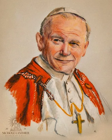 nicholelanthier Instagram post about St. John Paul II