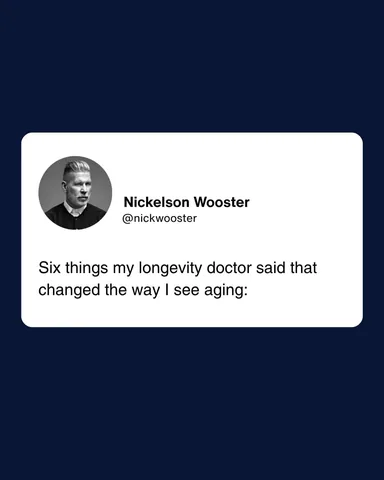 nickwooster Instagram post about Aging and wellbeing