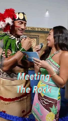 nicolelaeno Instagram post about Meeting Dwayne Johnson