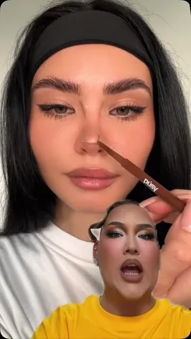 nikkietutorials Instagram post about Nose contour technique