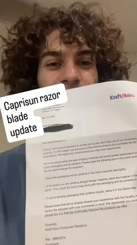 noahgrossman214 Instagram post about Capri Sun razor incident