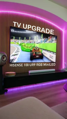 nvzion Instagram post about Hisense UR9 RGB MiniLED TV
