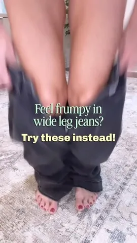 occasionallyjenna Instagram post about Wide leg jeans styling