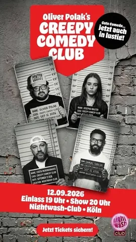oliverpolakofficial Instagram post about Creepy Comedy Club event