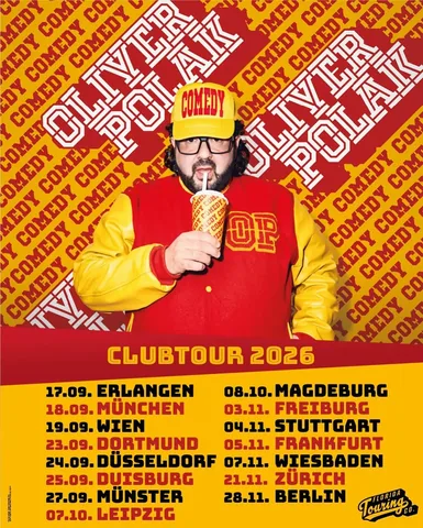 oliverpolakofficial Instagram post about 2026 comedy tour dates