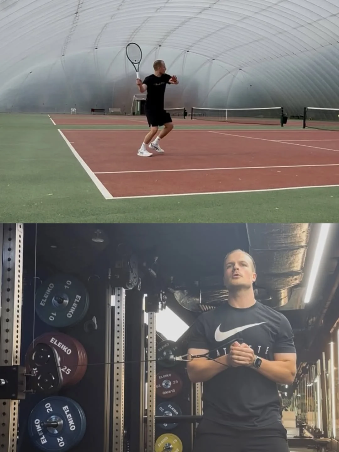 olliethompsonhealth Instagram post about Tennis specific strength training