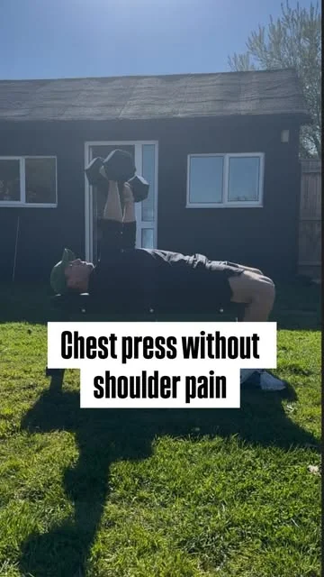 olliethompsonhealth Instagram post about Dumbbell versus barbell pressing