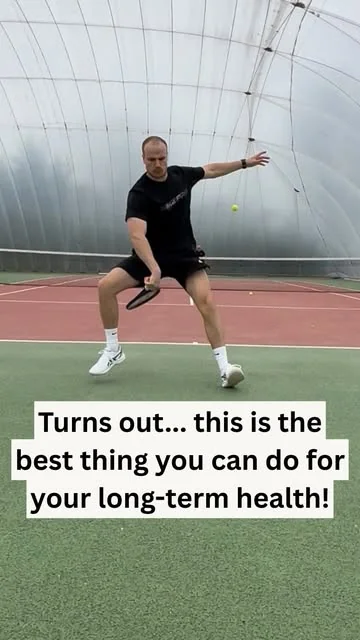 olliethompsonhealth Instagram post about Tennis and longevity