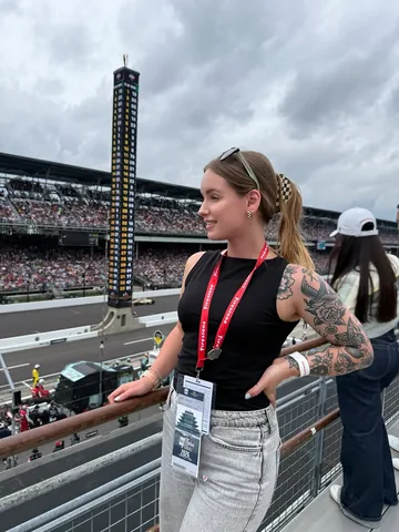 omgitsfirefoxx Instagram post about Indy 500 experience