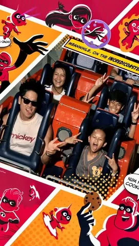 partyof4sometimes2 Instagram post about Family roller coaster experiences