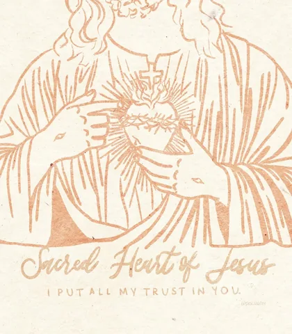 pax.valerie Instagram post about Sacred Heart of Jesus