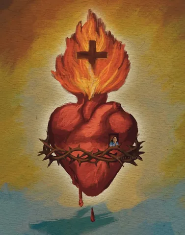 pax.valerie Instagram post about Sacred Heart devotion