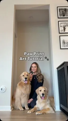 pearl.the.golden.girl Instagram post about Paw print art tutorial