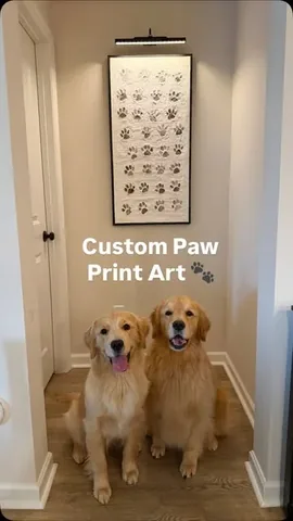 pearl.the.golden.girl Instagram post about Dog paw print artwork