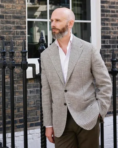 permanentstylelondon Instagram post about Bespoke summer tweed jacket
