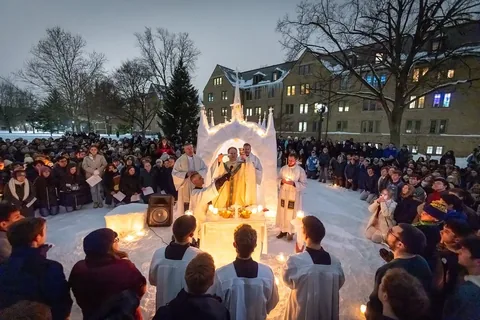petecsc Instagram post about Notre Dame campus