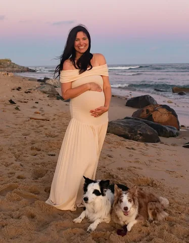 pharrellandrosie Instagram post about Pregnancy and sibling transition