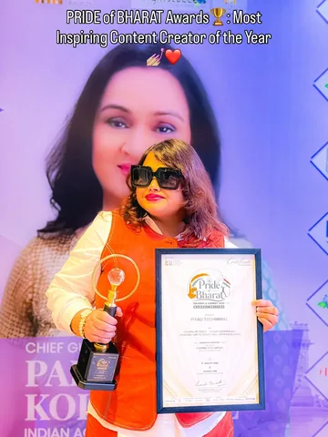 piyali_toshniwal Instagram post about Award recognition