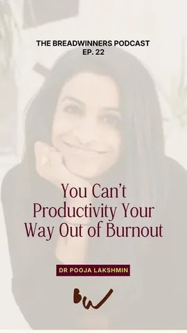 poojalakshmin Instagram post about Productivity culture and burnout