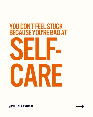 poojalakshmin Instagram post about Structural causes of burnout and self care