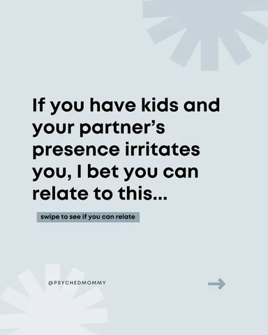 psychedmommy Instagram post about Partner resentment and unequal parental load