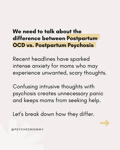 psychedmommy Instagram post about Postpartum OCD and psychosis