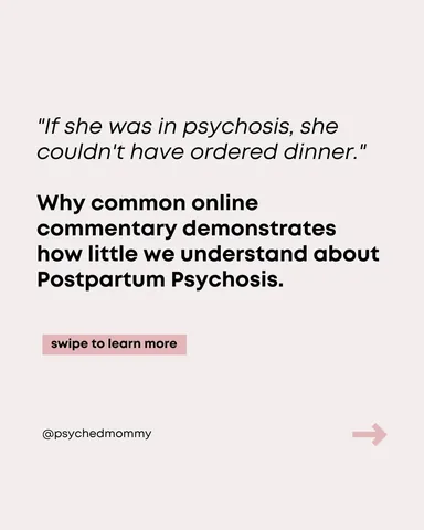 psychedmommy Instagram post about Postpartum psychosis