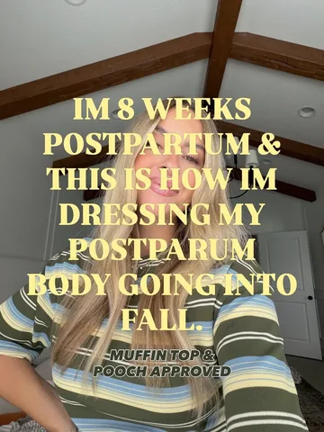 rachelkaejenkins Instagram post about Postpartum fall fashion