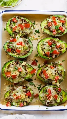 rachlmansfield Instagram post about Stuffed taco boats recipe
