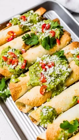 rachlmansfield Instagram post about Chicken taquitos recipe