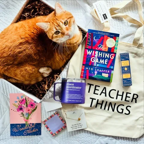 readwithjamie Instagram post about Teacher gift box promotion