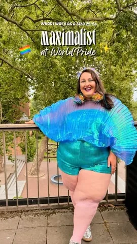 readytostare Instagram post about Plus size Pride fashion