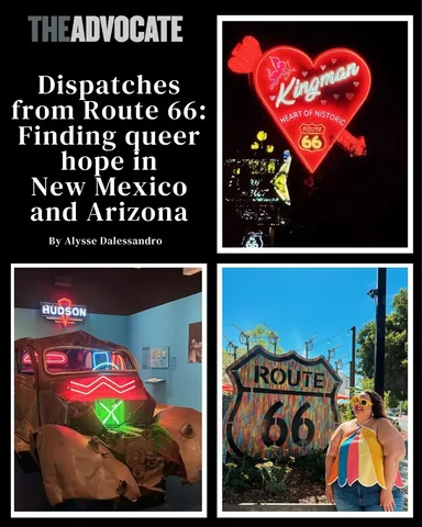 readytostare Instagram post about LGBTQ+ history along Route 66