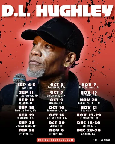 realdlhughley Instagram post about Comedy tour promotion