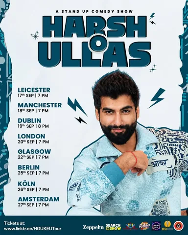 realharshgujral Instagram post about International comedy tour