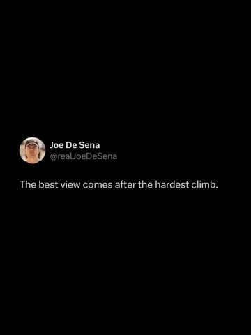 realjoedesena Instagram post about Perseverance
