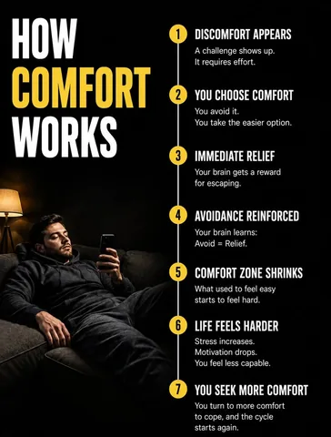realjoedesena Instagram post about Comfort seeking behavior