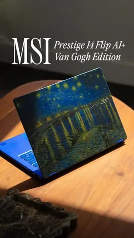 renzsadiwa Instagram post about MSI Prestige 14 Flip AI+ Van Gogh Edition