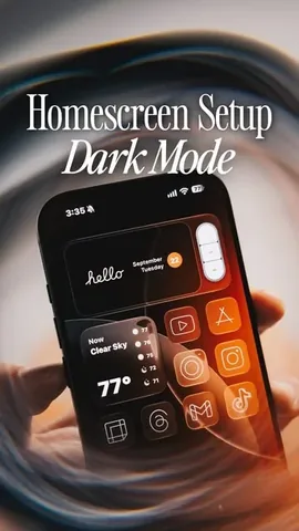 renzsadiwa Instagram post about Black iPhone homescreen setup