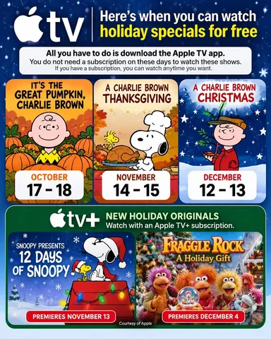 richontech Instagram post about Peanuts holiday specials